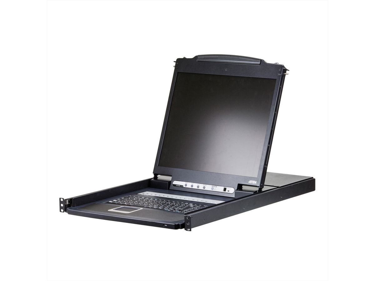 ATEN CL1316N KVM-Switch, 48cm TFT, VGA, PS/2-USB, 16 Port, US-Layout
