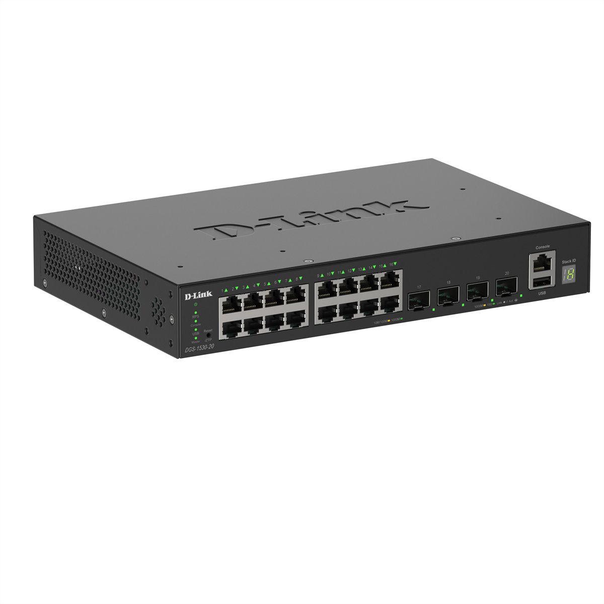 D-Link DGS-1530-20/E 20-Port Switch Smart Managed Gigabit Stack 2x 10G
