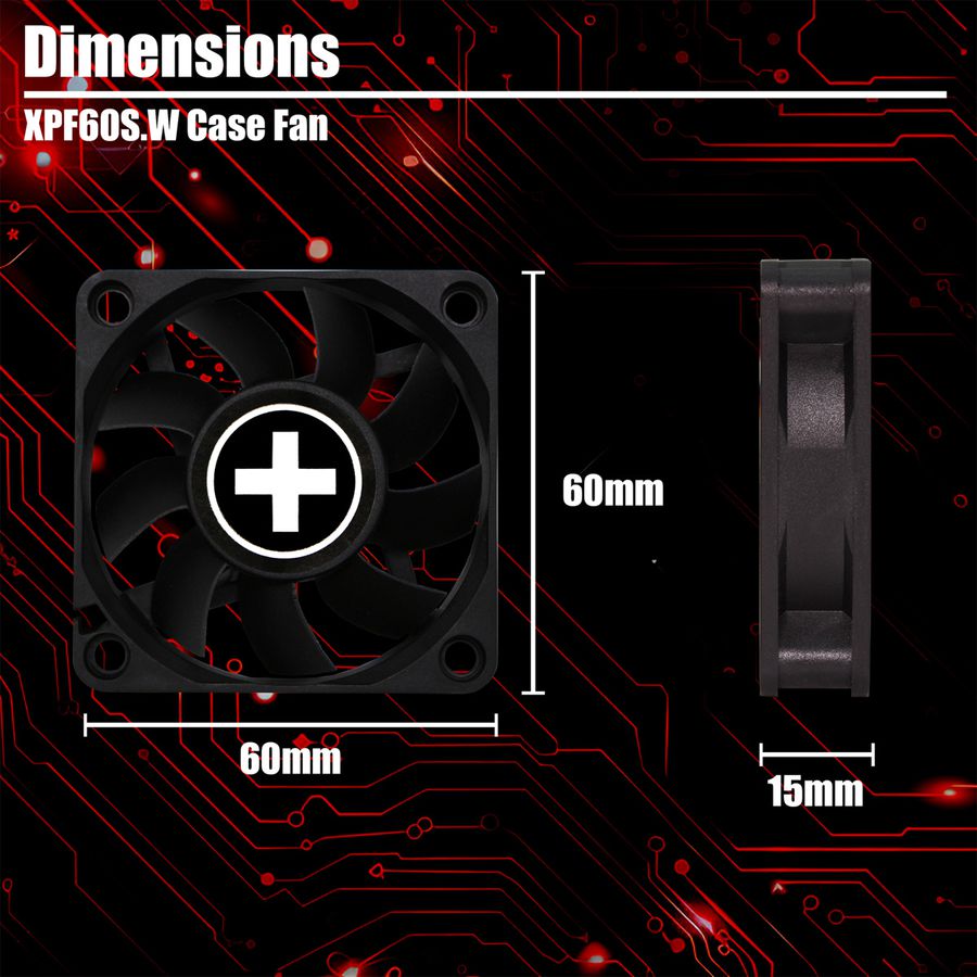 Xilence XPF60S.W 60mm case fan, 3PIN, White Box