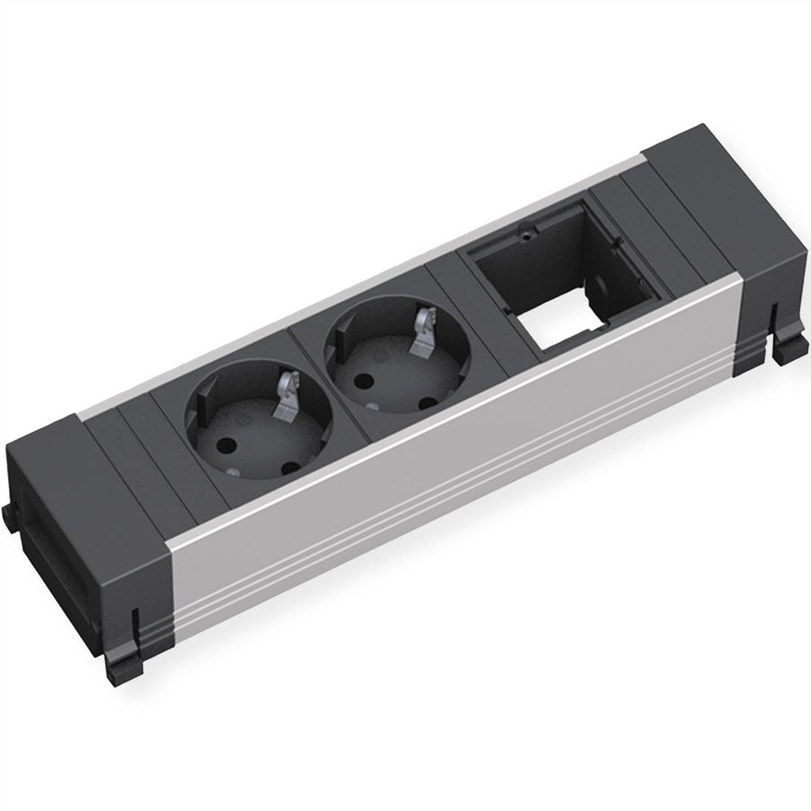 BACHMANN POWER FRAME Klein 2x Geaard stopcontact 1x ABD