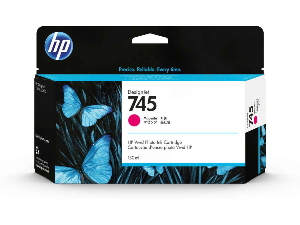 HP 745 magenta DesignJet inktcartridge, 130 ml