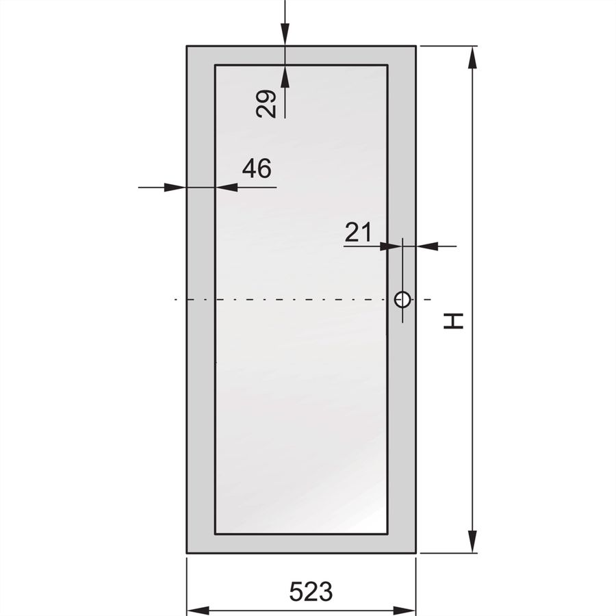 SCHROFF Eurorack Glazed Door With Acrylic Glass, RAL 7035, 38 U 800W