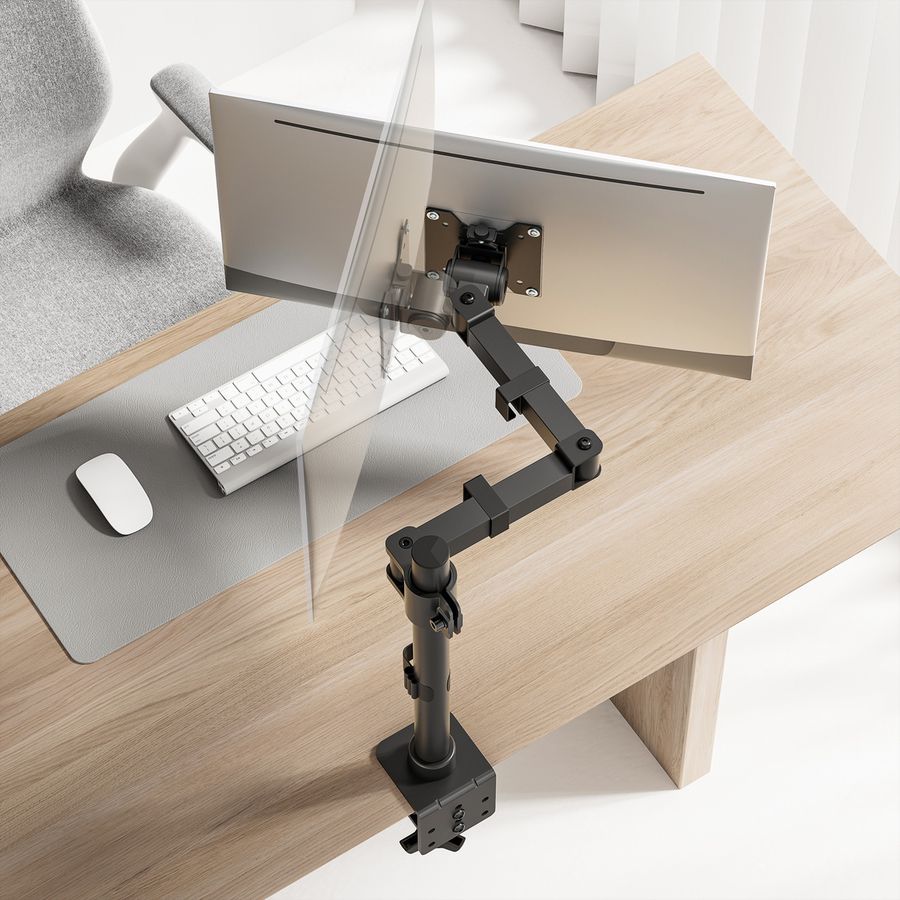 VALUE Heavy Duty Monitor Arm, Pole-Mounted, 17–49 inch, max. 20 kg