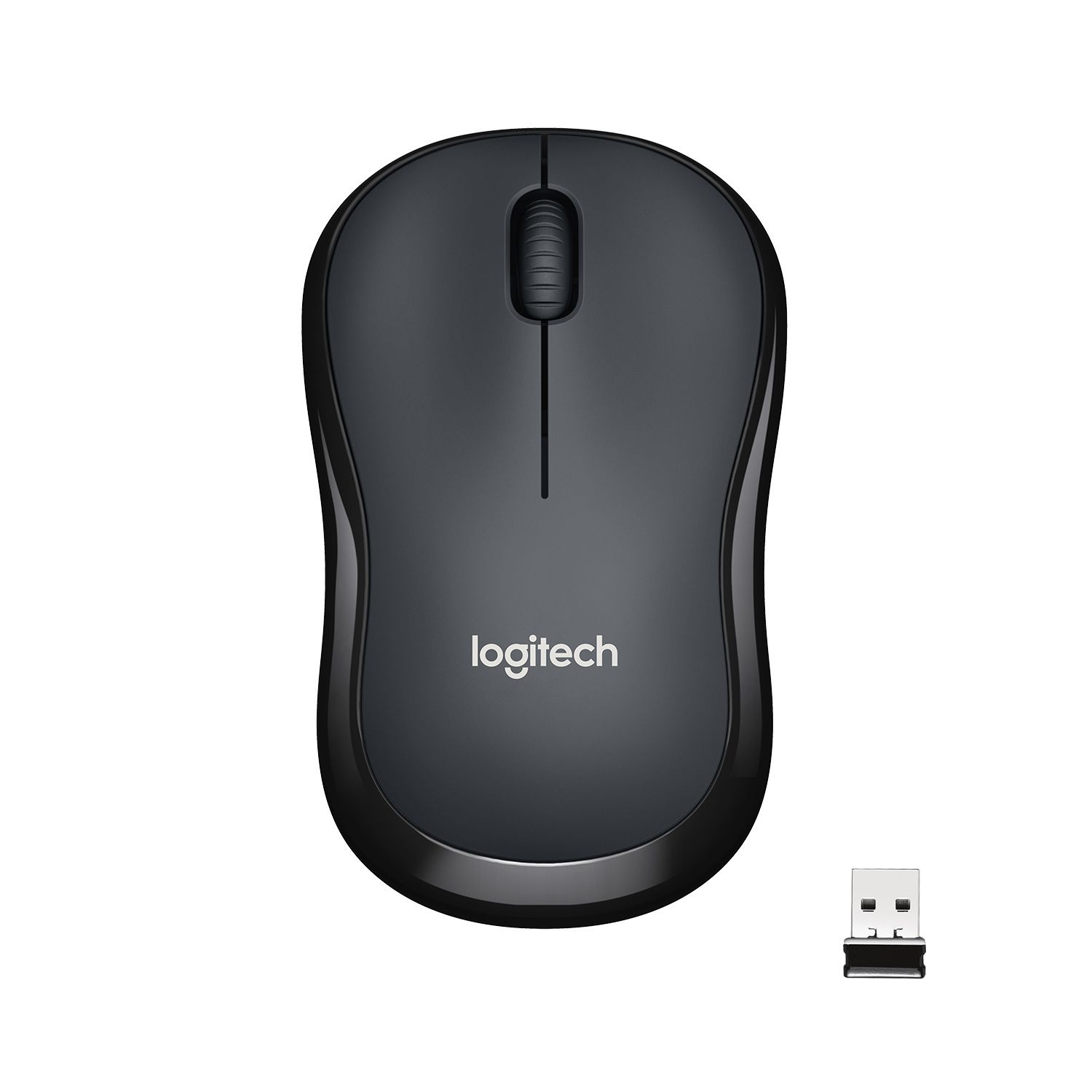 Logitech M220 SILENT kabellose Maus, schwarz / grau
