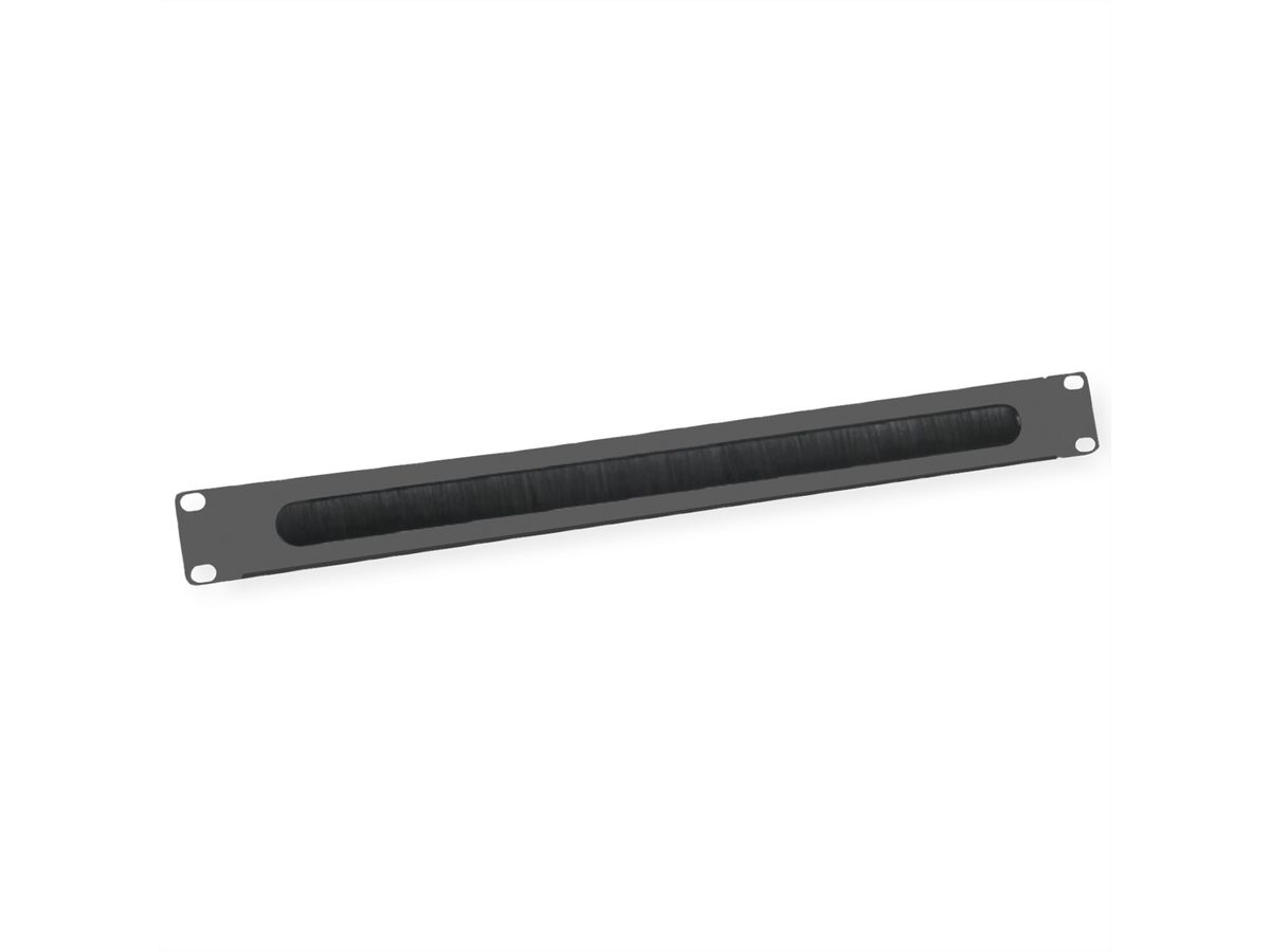 VALUE 19" Cable Entry 1U with Brush Seal, black