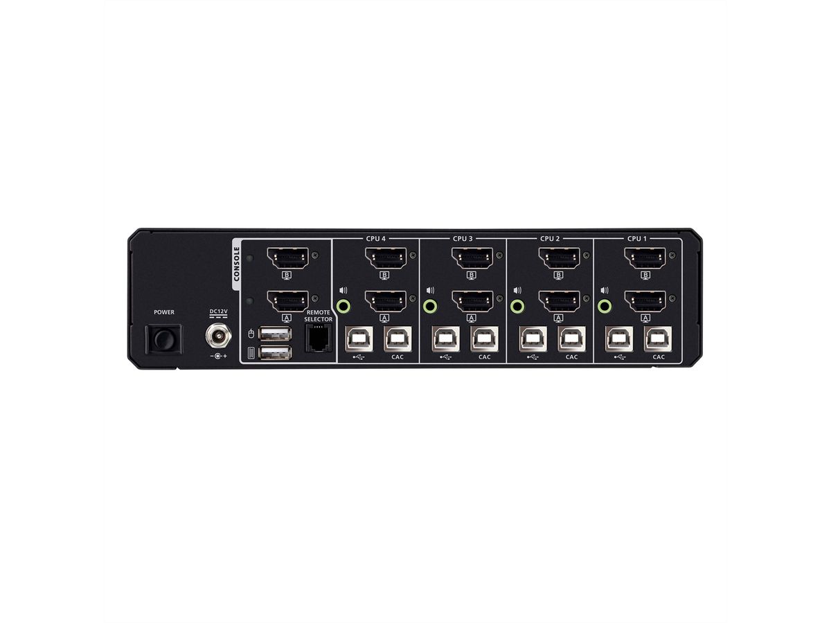 ATEN CS1144DPH4C 4-Port USB 5K DP/HDMI Dual Bildschirm Universal Secure KVM Switch , mit Cardreader