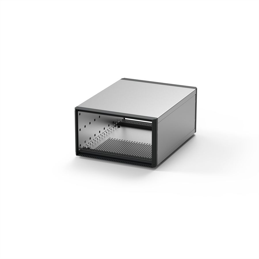 SCHROFF RatiopacPRO, Desktop Case, Retrofittable Shielding, Front Trim, 3 U, 42 HP, 255 mm