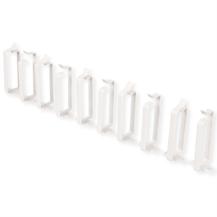 ROLINE Cable management bracket, 44x100mm grey 10 pieces