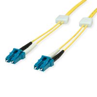EasyLan FO-LED patch cables duplex 9/125µm OS2, LC/LC, yellow, 3 m