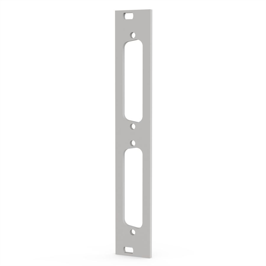SCHROFF 19" voorpaneel met D-subuitsparing, 2x25-pin, 3U, 4 HP, 2,5 mm, Al, RAL 7035