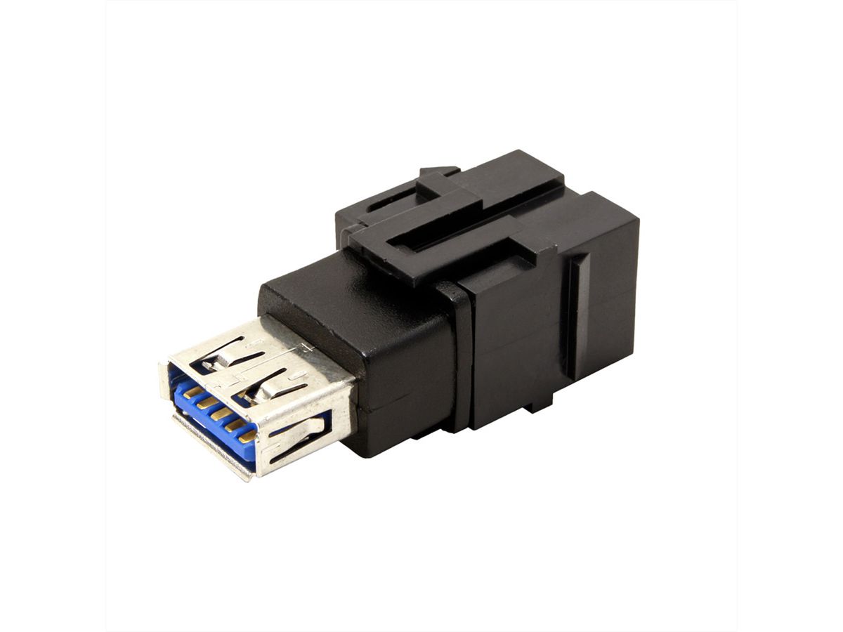 BACHMANN Keystone USB 3.0 coupler type A/A, black