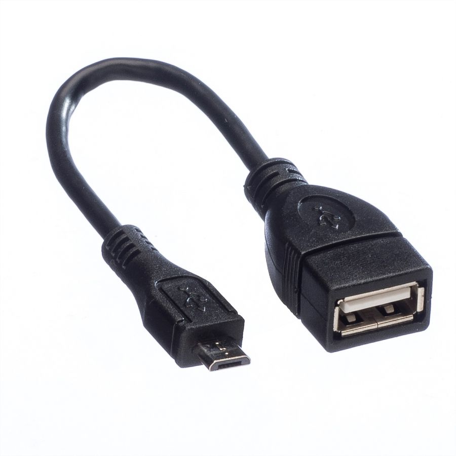 VALUE USB 2.0 Cable, A - Micro B, F/M, OTG, 0.15 m