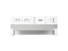 BACHMANN DESK2 white 2xCH 90°, 1x USB C/C 65W L=0.2m RAL9010