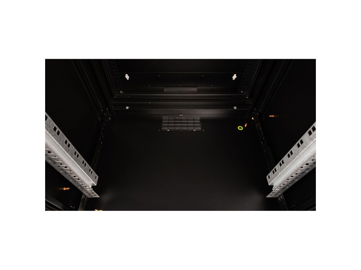 ROLINE 19-inch wandbehuizing Pro 16 U, 600x600 BxD tweedelig draaibaar zwart