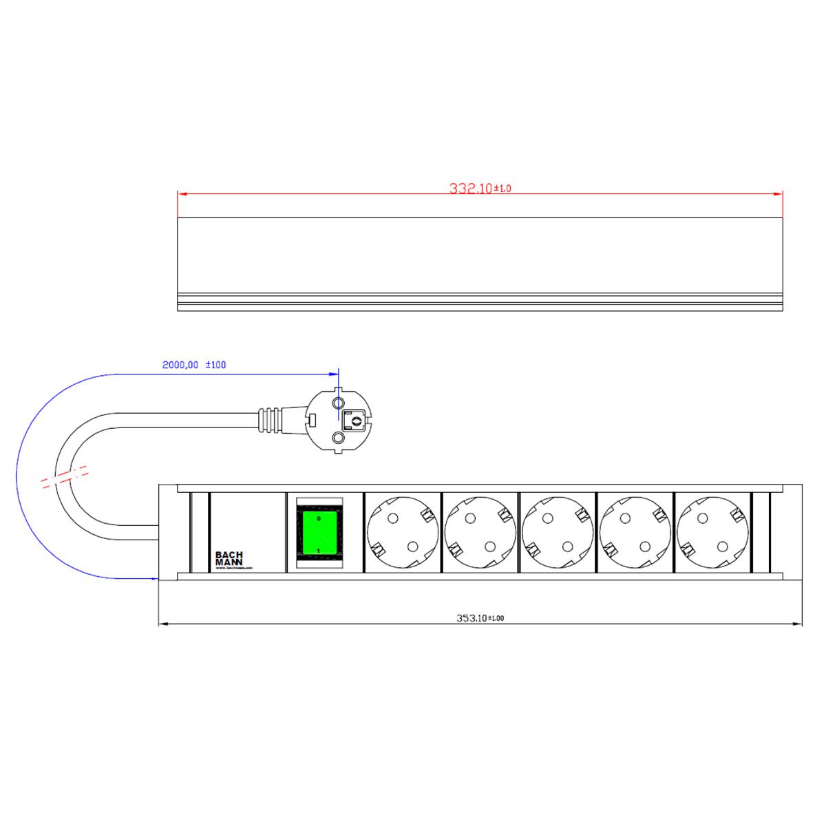 BACHMANN CONNECT LINE 5xprotective contact, Switches