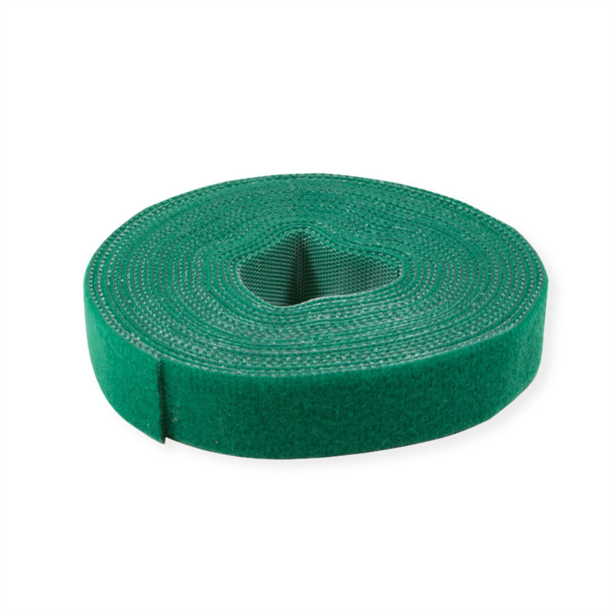 VALUE Klittenband op rol, 10mm, groen, 25 m