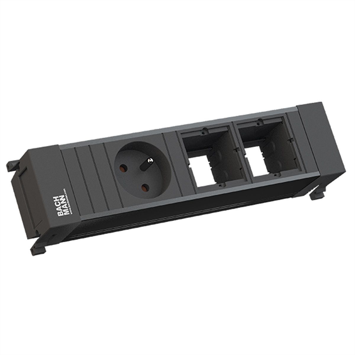 BACHMANN POWER FRAME 1xUTE 2xCM plastic profile black