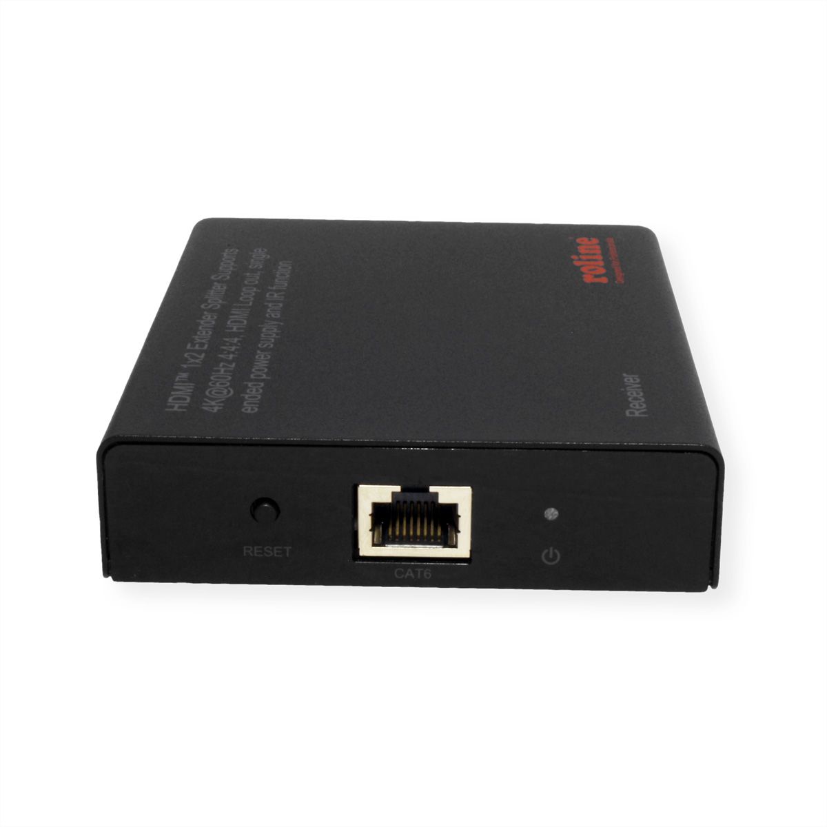 ROLINE HDMI Extender and Splitter, 1x2, via Cat6A, 70m, 4K60Hz