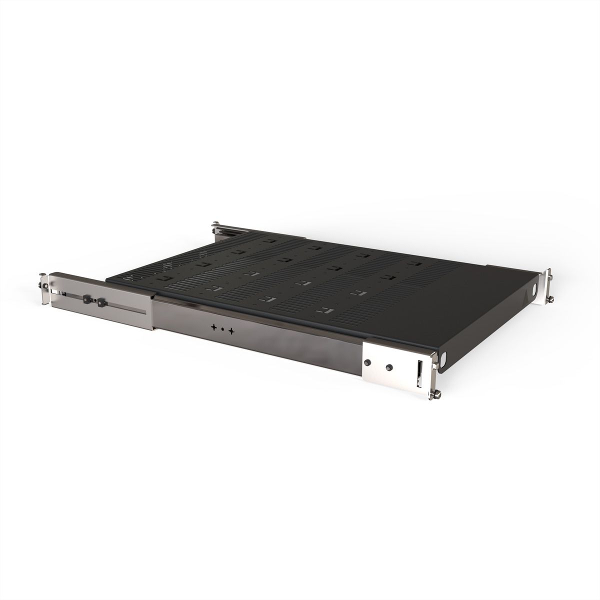 SCHROFF 19" Telescopic Shelf for Varistar, Novastar, Eurorack, 70 kg, RAL 7021, 553W 700D