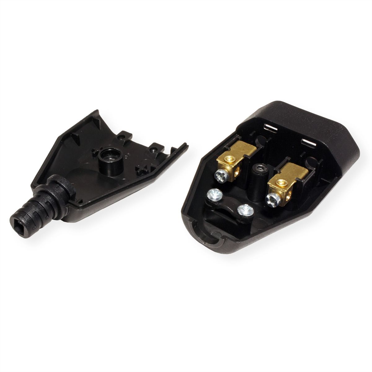 BACHMANN Euro flat coupling 2.5A/250VAC, Mounting, black