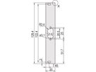 SCHROFF U-profile Front Panel, Shieldable, D-Sub Cutout, 3 U, 4 HP, 1 x 9 Pin, 2.5 mm, Al, Front Anodized, Rear Conductive