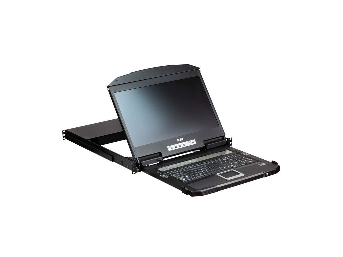 ATEN CL3884NW 4-Port Multi-View Dual Rail WideSceen LCD KVM, DE-Layout