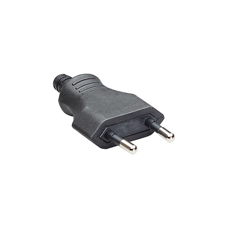BACHMANN Euro flat plug, black, Screw connection PU 3 pcs. in polybag