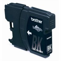 LC-1100BK, BROTHER inktcartridge, zwart voor ca. 450 pagina's. Voor DCP-185C / DCP-385C / DCP-6690CW / MFC-5490CN / MFC-6490CW.