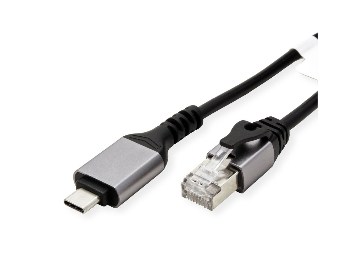VALUE USB 3.2 Gen 2 to Gigabit Ethernet Cable Converter, black, 3 m