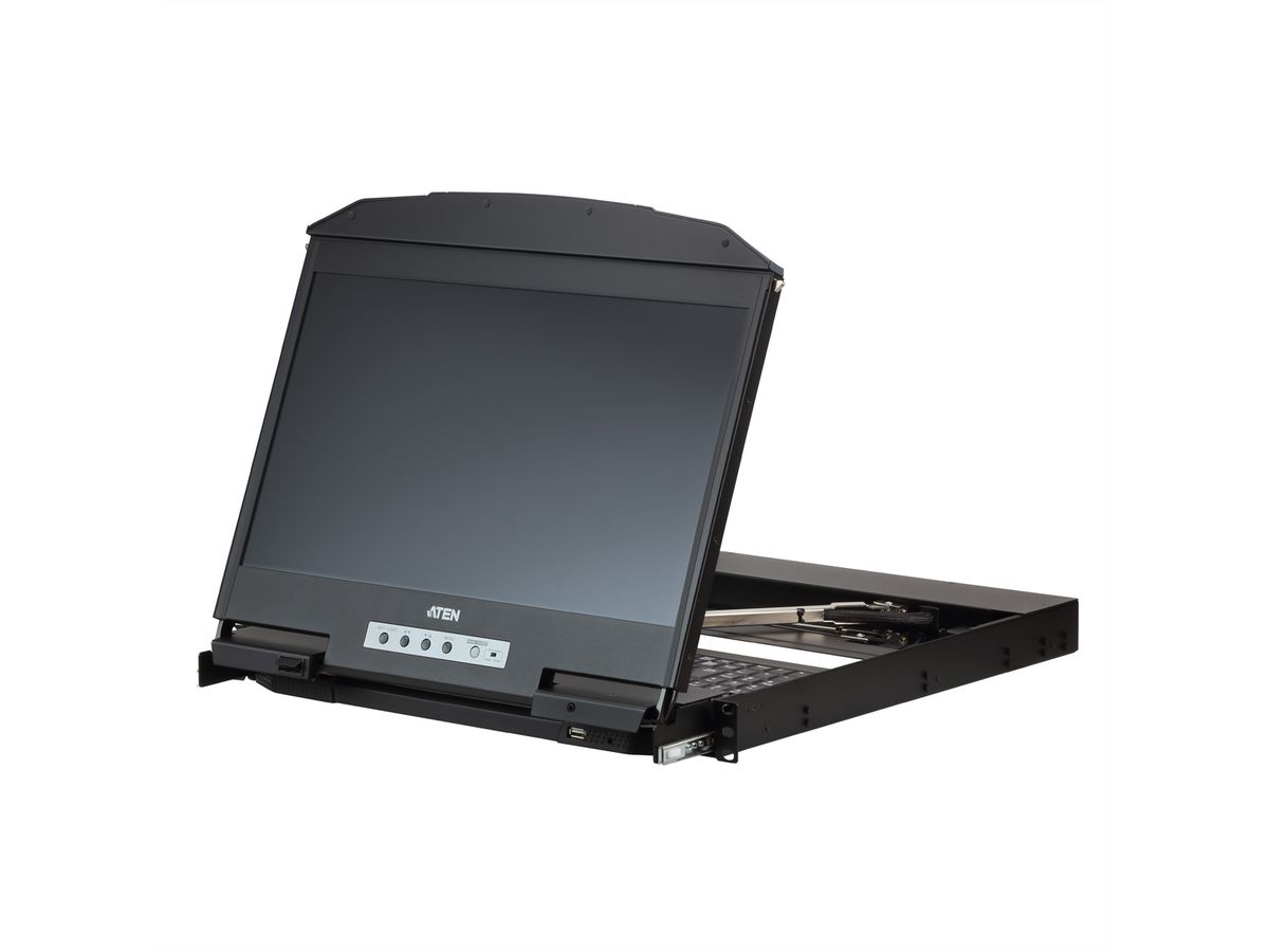 ATEN CL3800NW KVM-Console USB HDMI DVI VGA Dual Rail, DE-Layout