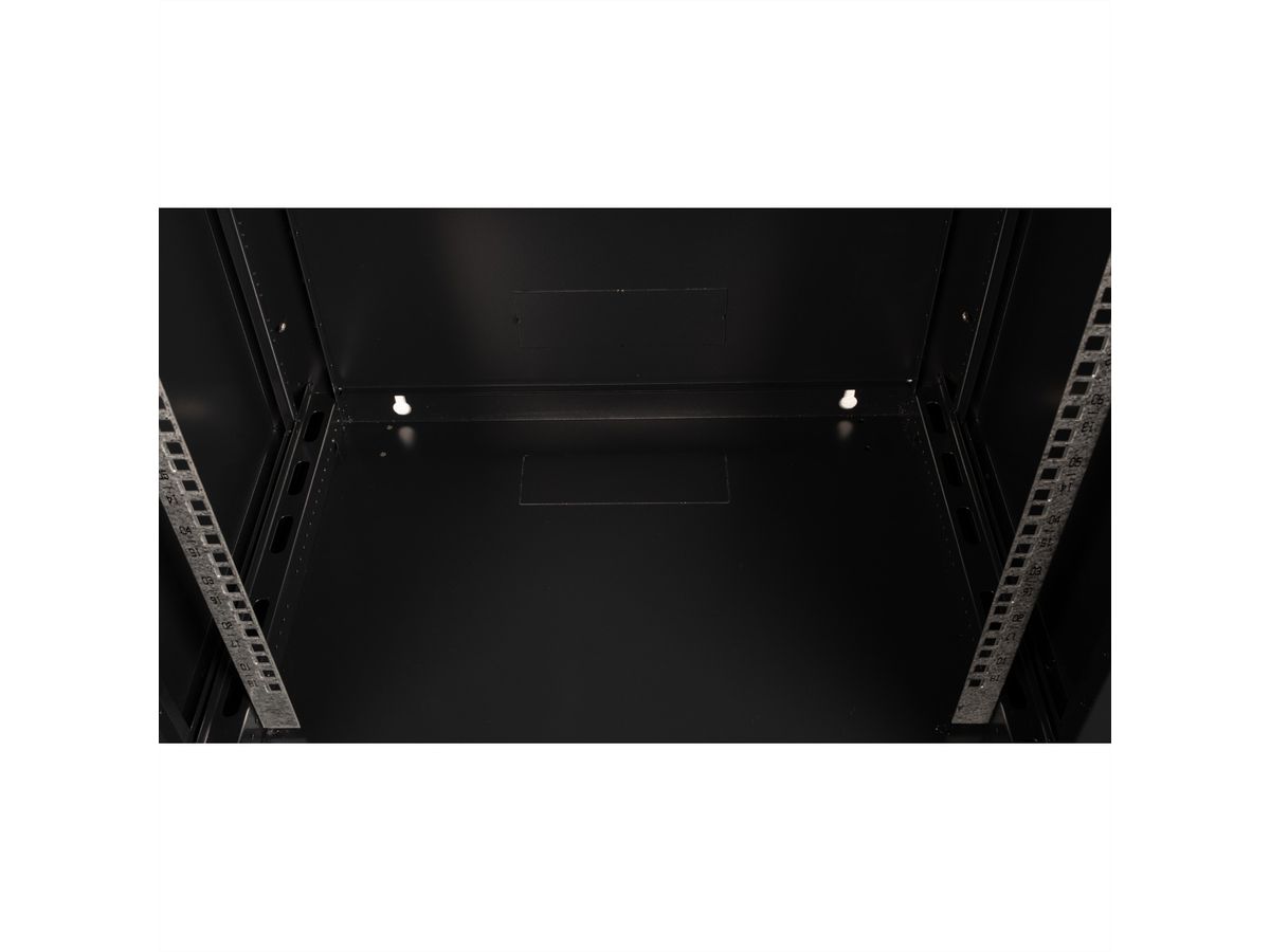 VALUE 19-Zoll Wandgehäuse 18HE, 600x450mm schwarz, Bausatz