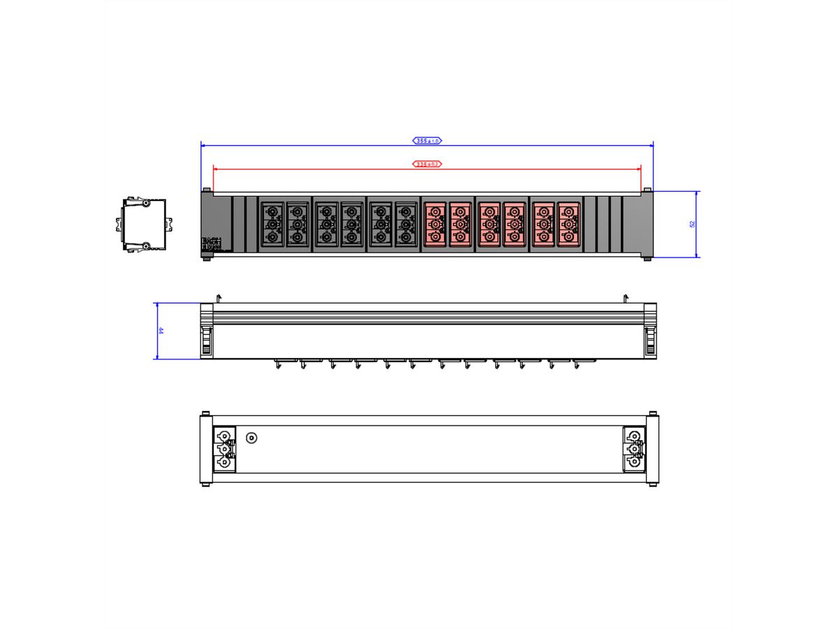 BACHMANN Consolidatiepunt 6x Zwart 6x Rood, 6xGST18 zwart, 6xGST18 rood