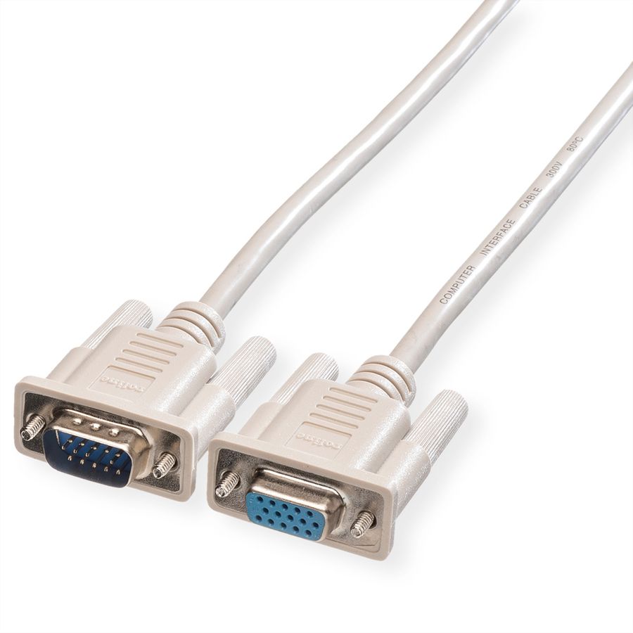 ROLINE VGA Cable, HD15, F/M, 3 m