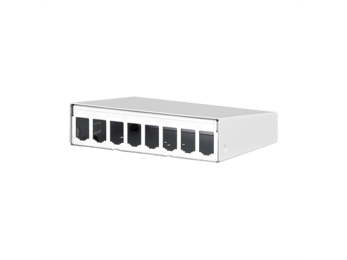 METZ CONNECT module opbouwbehuizing 8-poorts zuiver wit RAL9010