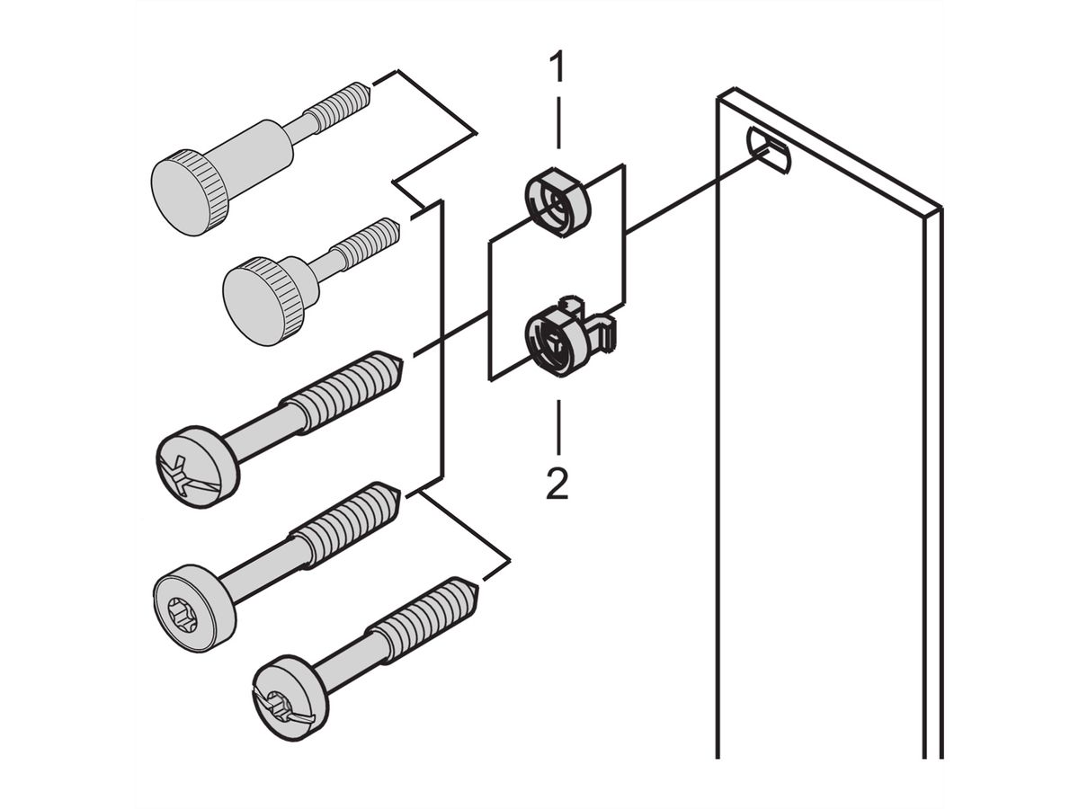 SCHROFF hulzen voor M2,5, messing, zwart, 10 stuks