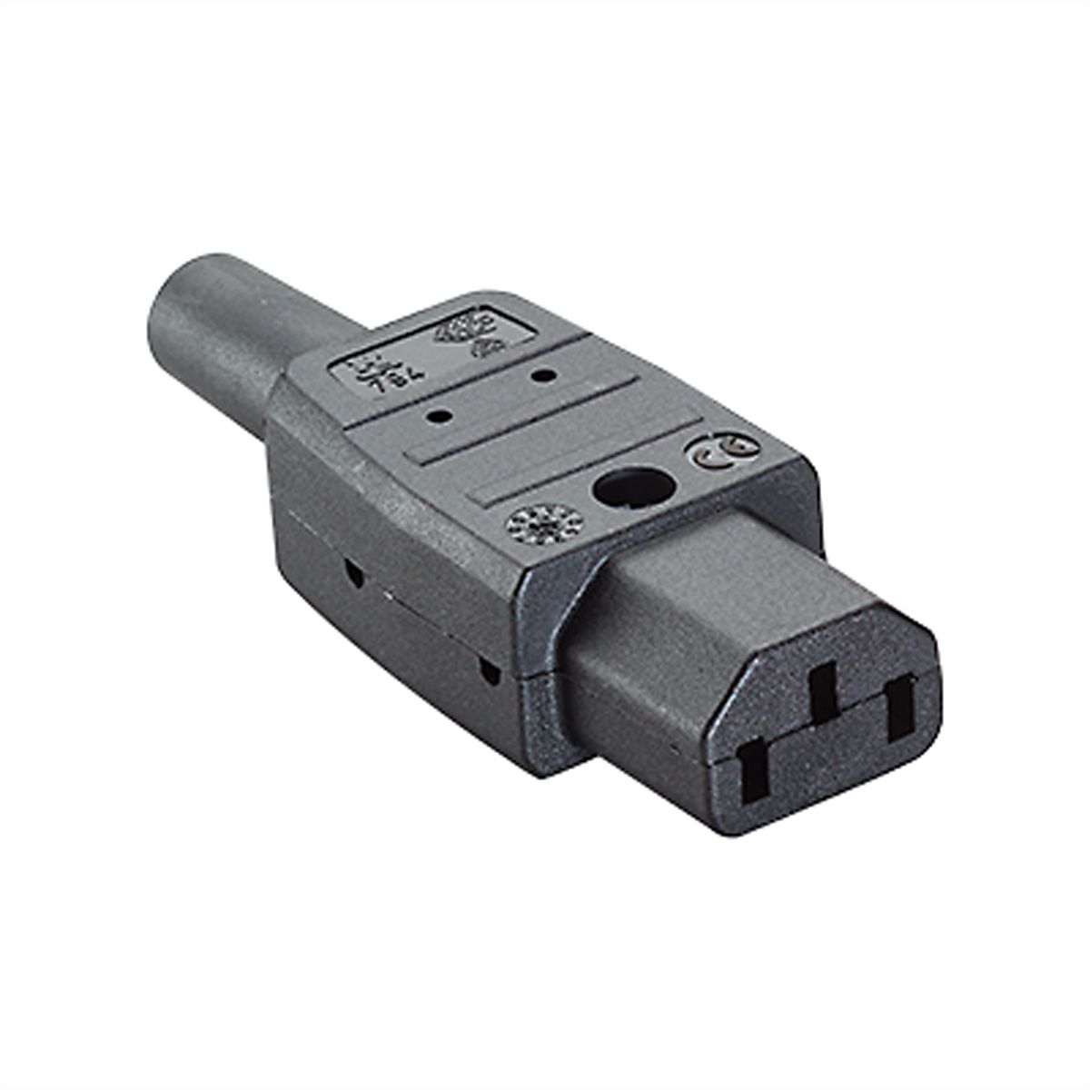 BACHMANN cold device coupling IEC320 C13 10A/250VAC, screw connection, black