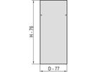 SCHROFF Eurorack zijwand met zijwandbekleding, RAL 7035, 38 U 800D