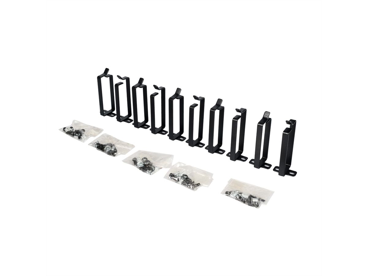 ROLINE Cable management bracket, 44x100mm black 10 pieces