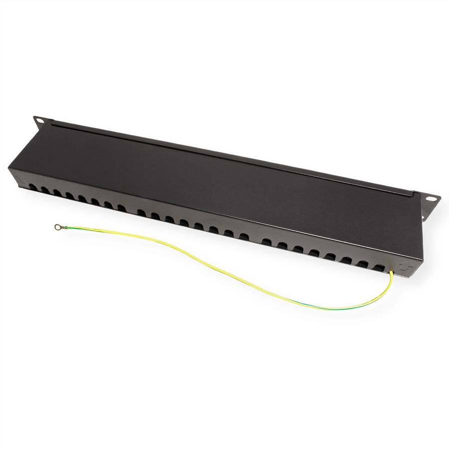 VALUE Cat.6A (Class EA) 19" Patch Panel, 24 Ports, shielded, black