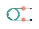 saCon Patch cables LED-Duplex 50/125µm OM3, LC/SC, turquoise, 1 m