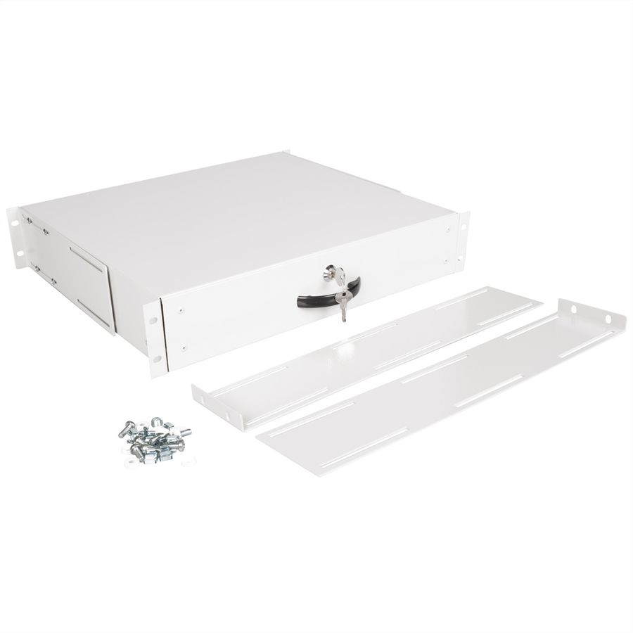 ROLINE 19-inch keyboard rack 2 U, 400 T lockable grey