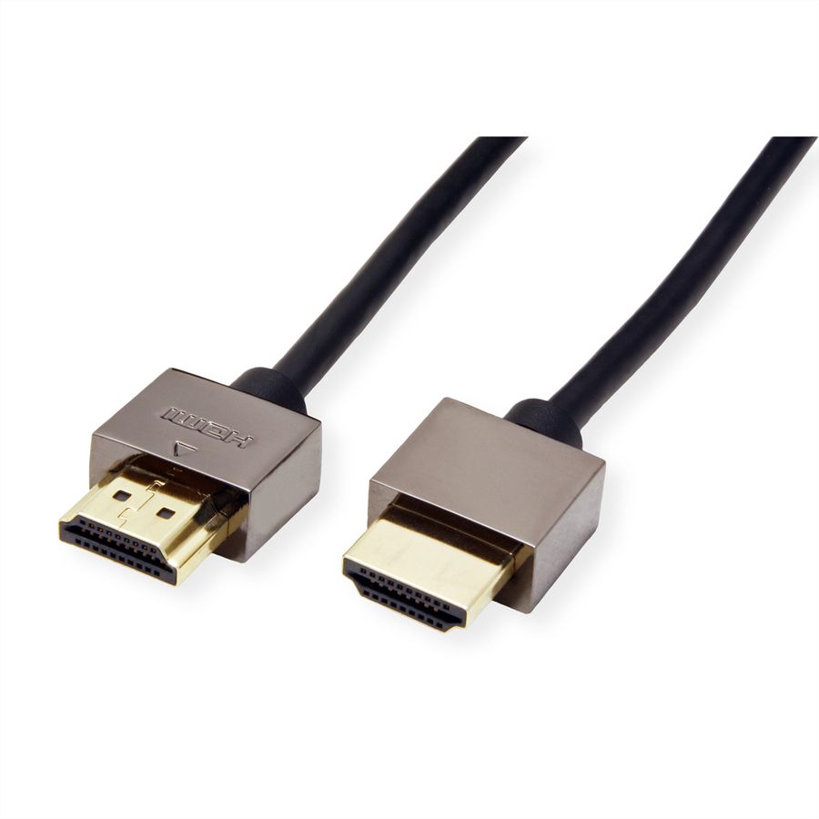 ROLINE Notebook HDMI High Speed kabel met Ethernet M/M, zwart, 1 m