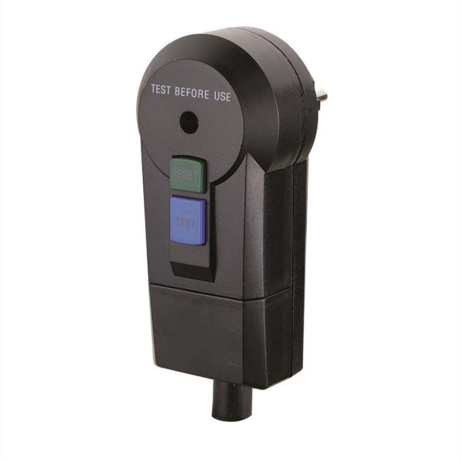 BACHMANN earth leakage protection plug, IP 44 black < 30mA Tripping current < 30ms
