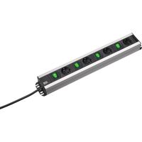 BACHMANN craftsman socket strip 4x earthing contact, 4x switch, 2 m