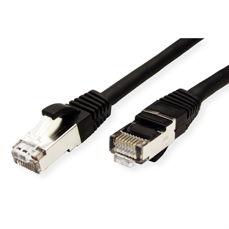 VALUE Patchkabel Cat.6 (Class E) S/FTP (PiMF), LS0H, zwart, 5 m