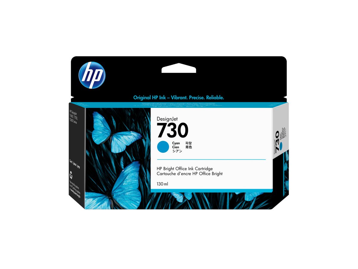 HP 730 cyaan DesignJet inktcartridge, 130 ml