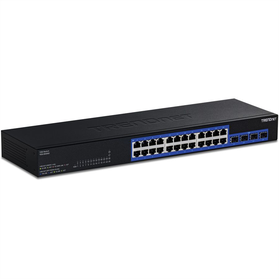 TRENDnet TEG-30262 28-Poorts Switch, Gigabit 4x10G SFP+ Slots