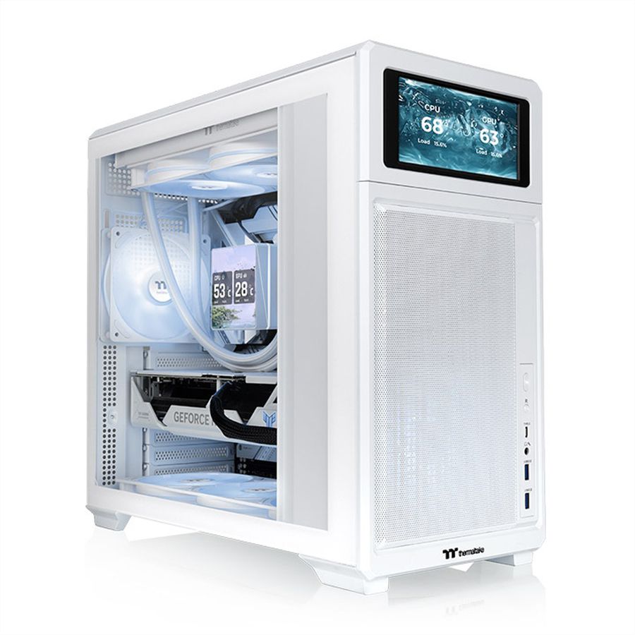 Thermaltake TR300 TG Mid Tower Case, Snow White
