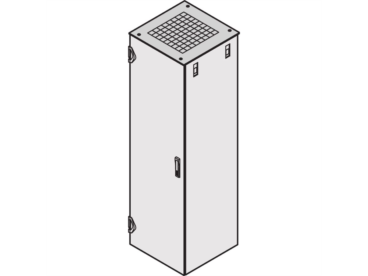 SCHROFF Varistar Flat Top Cover geperforeerd, RAL 7021, 600W 1100D