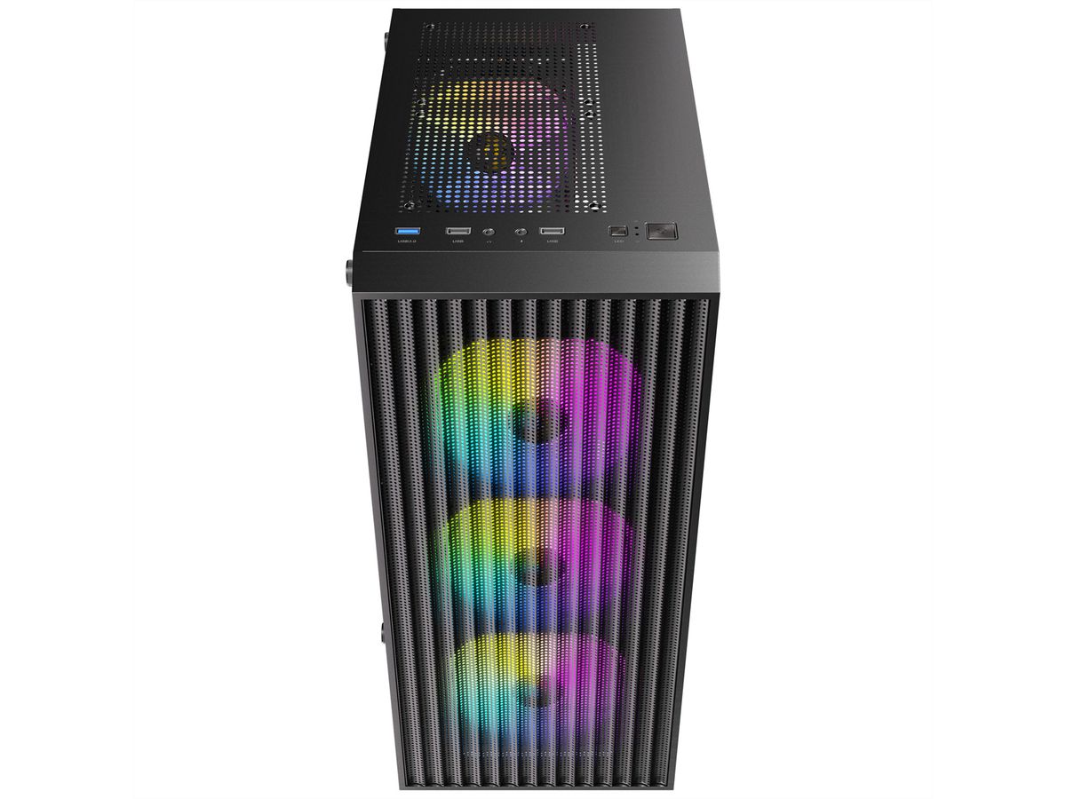 ANTEC AX27 RGB Elite PC case Midi Tower Gaming ATX, black